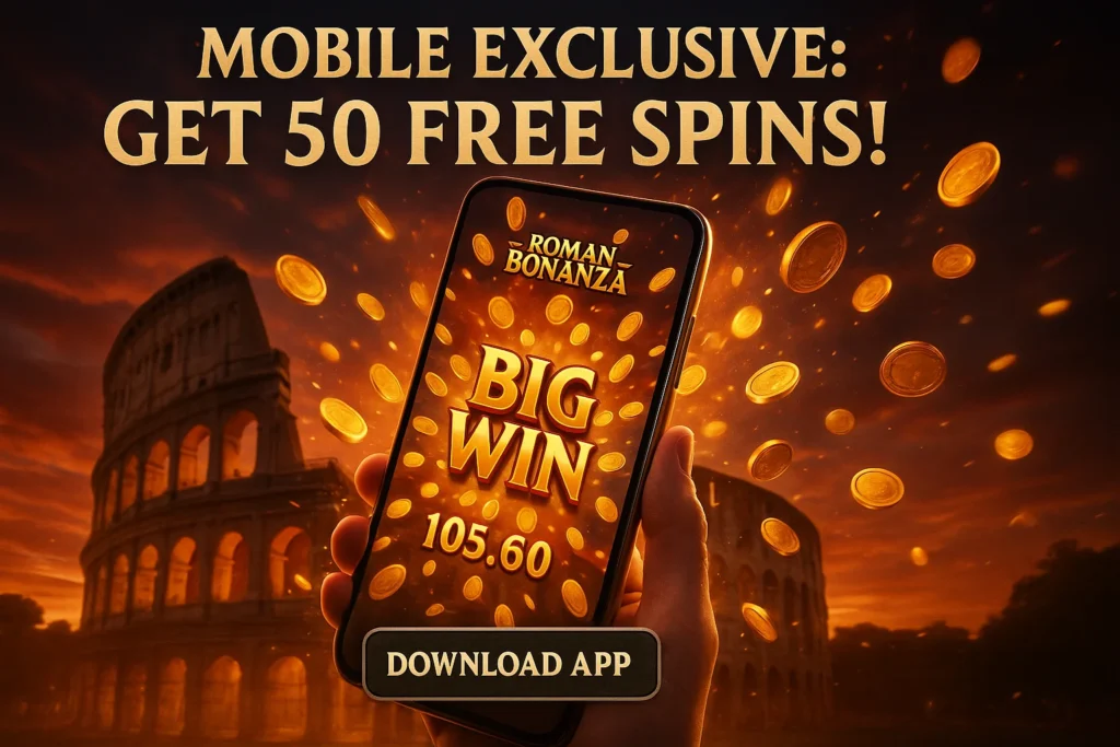 Mobile Exclusive: Get 50 Free Spins on Roman Bonanza App